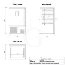 Abbattitore Digitale In Acciaio Inox Trifase Display Touch Screen 10 Teglie/griglie GN 1/1 O 600x400 Mm,-18°/+3°C,ruote Montate -Vendite GATRODOMUS abbattitore digitale in acciaio inox per 10 tegliegriglie gn 11 o 600 x 400 mm con ruote 180c 7