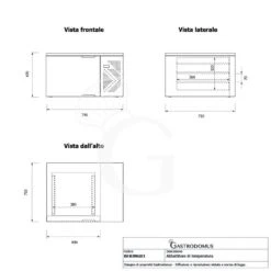 Abbattitore Di Temperatura In Acciaio Inox Monofase - Per 3 Teglie O Griglie GN 2/3, -18°/+3°C -Vendite GATRODOMUS abbattitore digitale in acciaio inox per 5 tegliegriglie gn 11 o 600x400mm con ruote 180c 14