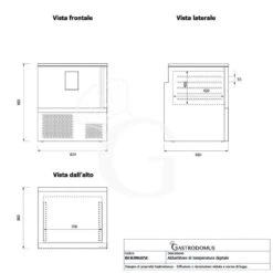Abbattitore Digitale In Acciaio Inox Monofase Display Touch Screen 5 Teglie/griglie GN1/1 O 600x400mm,ruote Montate -Vendite GATRODOMUS abbattitore digitale in acciaio inox per 5 tegliegriglie gn 11 o 600x400mm con ruote 180c 8