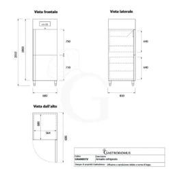 Armadio Refrigerato Ventilato Doppia Temperatura 2 Porte +2°/+8°C E -18°/-22°C Capacità 237+237 LT 19 Armadio Refrigerato Ventilato Doppia Temperatura 2 Porte +2°/+8°C E -18°/-22°C Capacità 237+237 LT -Vendite GATRODOMUS armadio frigo ventilato doppia temperatura 28c e 18 22c 8