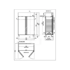 Armadio Refrigerato Ventilato 2 Porte Vetro 0°C/+10°C 1200 LT -Vendite GATRODOMUS armadio refrigerato 1200 lt temp 010 2 porte in vetro 4