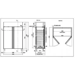 Armadio Refrigerato Ventilato 2 Porte Vetro -2°C/+10°C 1200 LT 11 Armadio Refrigerato Ventilato 2 Porte Vetro -2°C/+10°C 1200 LT -Vendite GATRODOMUS armadio refrigerato 1200 lt temp 210 2 porte vetro 2