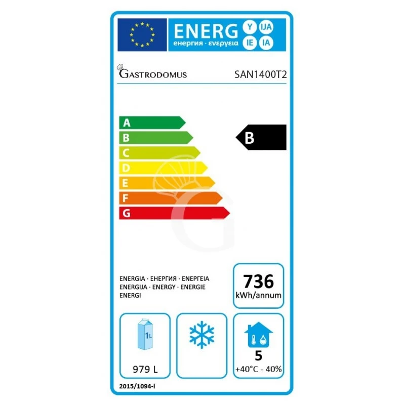 Armadio Refrigerato Ventilato 2 Porte -2°C/+10°C 1400 LT Classe Energetica B 4 Armadio Refrigerato Ventilato 2 Porte -2°C/+10°C 1400 LT Classe Energetica B - immagine 2