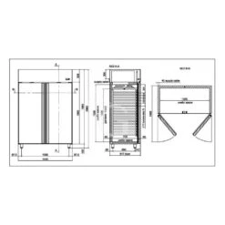 Armadio Refrigerato Ventilato Per Carne 4 Porte -2°C/+10°C 1400 LT Classe Energetica A -Vendite GATRODOMUS armadio refrigerato 1400 lt temp 210 4 porte carne 3