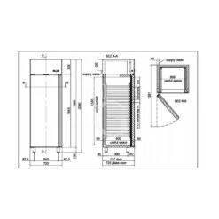 Armadio Refrigerato Ventilato Porta Vetro -2°C/+10° 600 LT -Vendite GATRODOMUS armadio refrigerato 600 lt temp 210 8