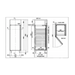Armadio Refrigerato Ventilato -2°C/+10°C 700 LT Classe Energetica B -Vendite GATRODOMUS armadio refrigerato 700 lt temp 210 5