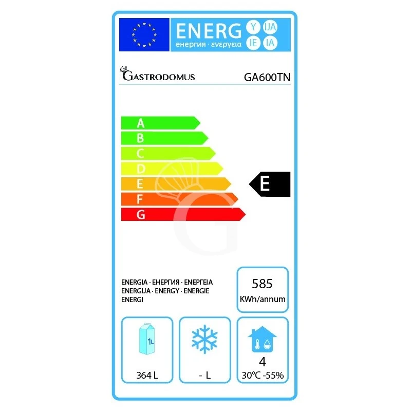 Armadio Refrigerato Statico 0°C/+8°C 535 LT Classe Energetica E 4 Armadio Refrigerato Statico 0°C/+8°C 535 LT Classe Energetica E - immagine 2