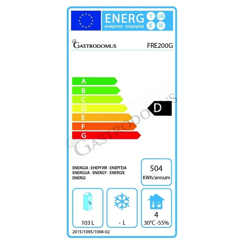 Armadio Refrigerato Statico Porta Vetro -2°C/+8°C 103 LT Classe Energetica D 10 Armadio Refrigerato Statico Porta Vetro -2°C/+8°C 103 LT Classe Energetica D - immagine 8