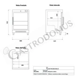 Armadio Refrigerato Statico Porta Vetro -2°C/+8°C 103 LT Classe Energetica D 19 Armadio Refrigerato Statico Porta Vetro -2°C/+8°C 103 LT Classe Energetica D -Vendite GATRODOMUS armadio refrigerato statico porta vetro 2c8c 103 lt 8
