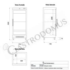 Armadio Refrigerato Statico Porta Vetro +2°C/+8°C 530 LT 17 Armadio Refrigerato Statico Porta Vetro +2°C/+8°C 530 LT -Vendite GATRODOMUS armadio refrigerato statico porta vetro 2c8c 530 lt 7