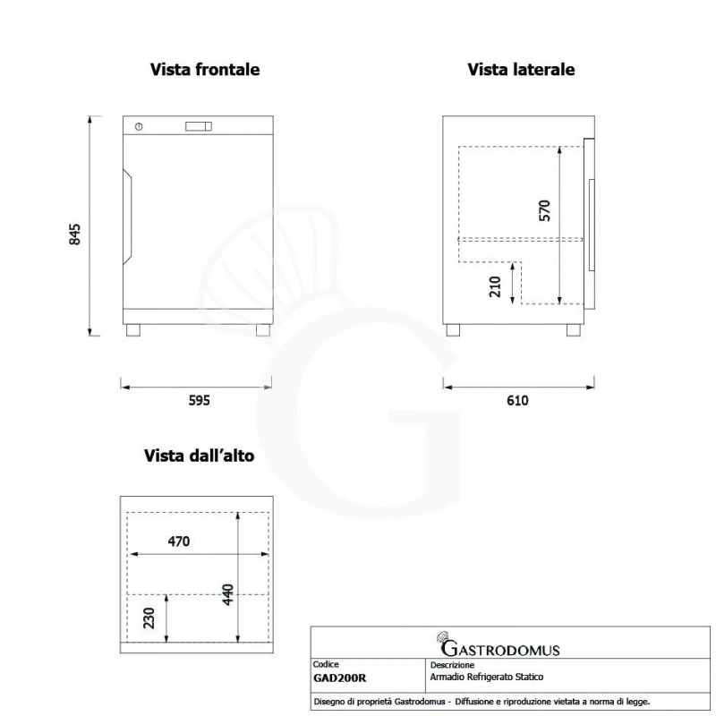 Armadio Refrigerato Statico, 0°C/+8°C, Gas R600A, 92 Lt, Classe Energetica B 10 Armadio Refrigerato Statico, 0°C/+8°C, Gas R600A, 92 Lt, Classe Energetica B - immagine 8