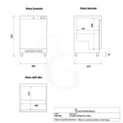 Armadio Refrigerato Statico Temperatura -2°C/+8°C 103 LT -Vendite GATRODOMUS armadio refrigerato statico temperatura 2c8c 103 lt 7