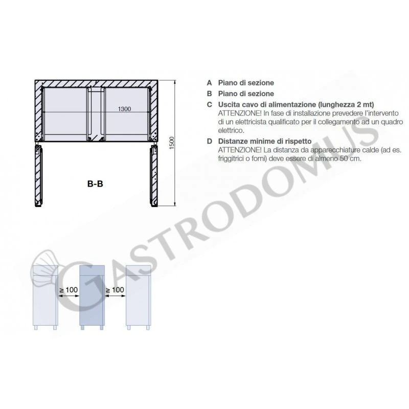 Armadio Refrigerato Ventilato, 2 Porte Vetro -2°C/+10 °C 1400 LT 11 Armadio Refrigerato Ventilato, 2 Porte Vetro -2°C/+10 °C 1400 LT - immagine 9
