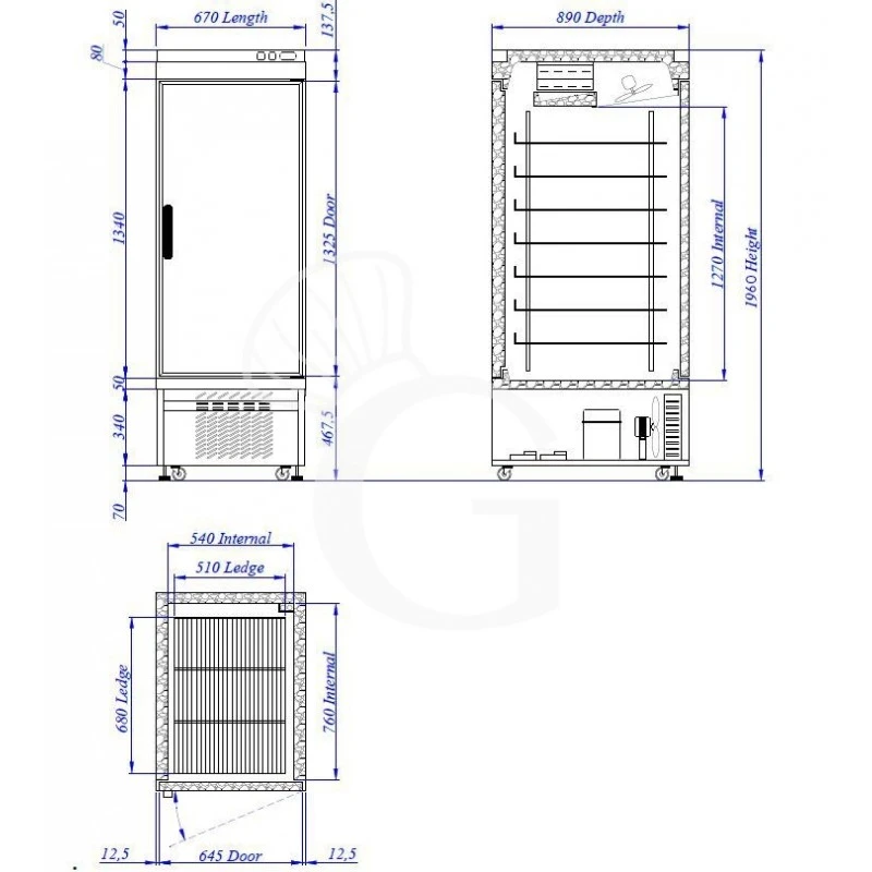 Armadio Congelatore Ventilato Gelateria -18°C/-40°C 650 LT 5 Armadio Congelatore Ventilato Gelateria -18°C/-40°C 650 LT - immagine 3