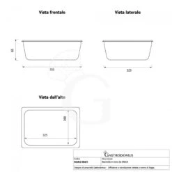 Bacinella In Acciaio Inox GN2/3 L 353 Mm X P 325 Mm X H 65 Mm 5,5 LT -Vendite GATRODOMUS bacinella in acciaio inox gn23 l 353 mm x p 325 mm x h 65 mm 55 lt 6
