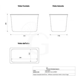 Bacinella In Acciaio Inox GN1/3 L 325 Mm X P 176 Mm X H 150 Mm -Vendite GATRODOMUS bacinella in policarbonato gn12 dimensioni l 325 x p 265 x h 65 mm 6