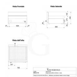 Bagnomaria Elettrico Da Banco Predisposto Per Bacinelle GN H 150 Mm L 700 Mm X P 650 Mm -Vendite GATRODOMUS bagnomaria elettrico 1 vasca gn 21 h 15 1
