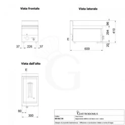 Bagnomaria Elettrico Da Banco Predisposto Per Bacinelle GN H 150 Mm L 300 Mm X P 600 Mm -Vendite GATRODOMUS bagnomaria elettrico 1 vasca gn h 15 1