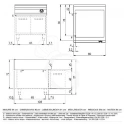 Bagnomaria Elettrico Su Armadio Aperto Predisposto Per Bacinelle GN H 150 Mm L 800 Mm X P 900 Mm -Vendite GATRODOMUS bagnomaria elettrico 1 vasca su armadio aperto 3