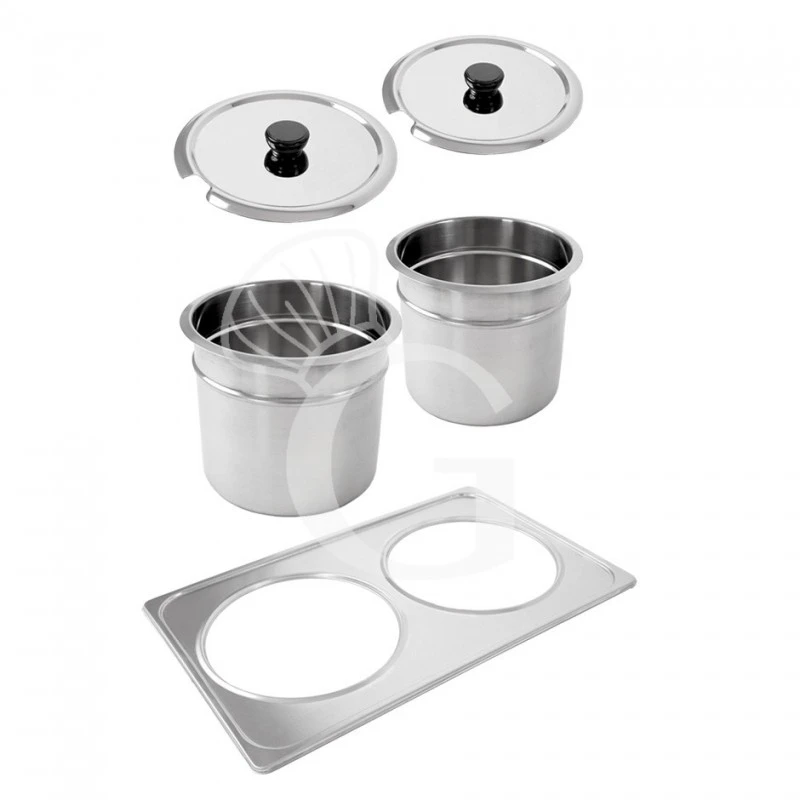 Bagnomaria Elettrico 2 Vasche Da 7 L Ciascuna - 1200 W, Dimensioni L 335 Mm X P 535 Mm X H 320 Mm 7 Bagnomaria Elettrico 2 Vasche Da 7 L Ciascuna - 1200 W, Dimensioni L 335 Mm X P 535 Mm X H 320 Mm - immagine 5