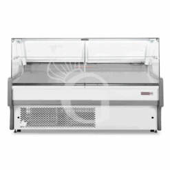 Banco Espositivo Gastronomia Ventilato, Vetro Dritto, Ripiano Intermedio, 0°/+5°C, Lunghezza 2580 Mm Full Optional