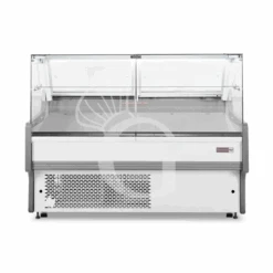 Banco Espositivo Gastronomia Ventilato, Vetro Dritto, Ripiano Intermedio, 0°/+5°C Lunghezza 1580 Mm Full Optional