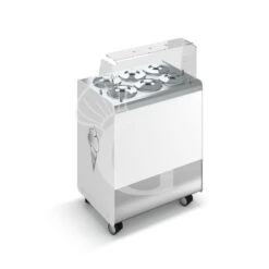Banco Gelato Ventilato Su Ruote Joy 6 Pozzetti Con Riserva, L 866 X P 604 X H 1005 Mm