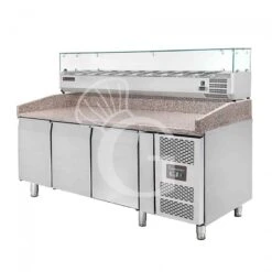 Banco Pizza 600x400 3 Porte Vetrina 10 Bacinelle GN1/4 580 LT -Vendite GATRODOMUS banco pizza 600x400 3 porte vetrina 10 bacinelle gn14 580 lt 2