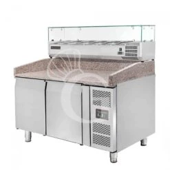 Banco Pizza 600x400 2 Porte Vetrina 7 Bacinelle GN1/4 390 LT -Vendite GATRODOMUS banco pizza 60x40 2 porte vetrina 7 bacinelle gn14 e piano in granito 2