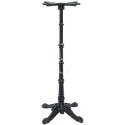 Base Decorata In Ghisa Verniciata 4 Gambe, Altezza 108 Cm