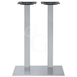 Base Doppia In Acciaio Inox Satinato Piedini Regolabili Altezza 1080 Mm