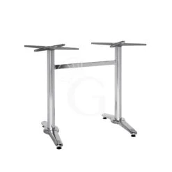 Base Doppia In Alluminio, Acciaio E Ghisa - Altezza 71 Cm