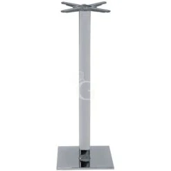 Base In Acciaio Inox Cromato, Piedini Regolabili 40 X 40 X H108 Cm
