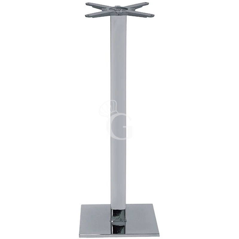 Base In Acciaio Inox Cromato, Piedini Regolabili 40 X 40 X H108 Cm 3 Base In Acciaio Inox Cromato, Piedini Regolabili 40 X 40 X H108 Cm