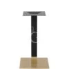 Base In Acciaio Inox, Tubo Nero, Base Ottone Satinato, Piedini Regolabili- Altezza 720 Mm -Vendite GATRODOMUS base in acciaio inox tubo nero base ottone satinato piedini regolabili altezza 720 mm