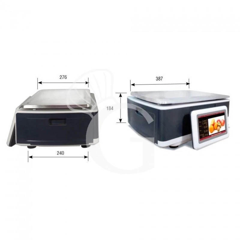 Bilancia Commerciale Etichettatrice Touch Screen Portata 3/6 Kg Divisione 1/2 G L 387 Mm X P 240 Mm X H 184 Mm 5 Bilancia Commerciale Etichettatrice Touch Screen Portata 3/6 Kg Divisione 1/2 G L 387 Mm X P 240 Mm X H 184 Mm - immagine 3