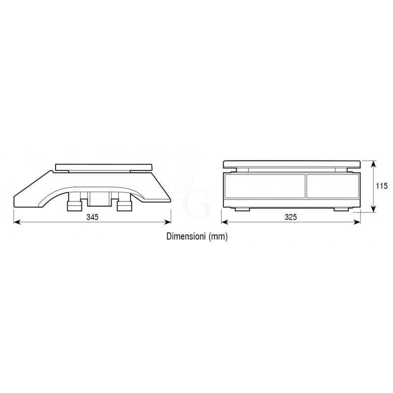 Bilancia Controllo Peso Display LCD Portata 15 Kg Precisione 5 G L 325 Mm X P 345 Mm X H 115 Mm 6 Bilancia Controllo Peso Display LCD Portata 15 Kg Precisione 5 G L 325 Mm X P 345 Mm X H 115 Mm - immagine 4