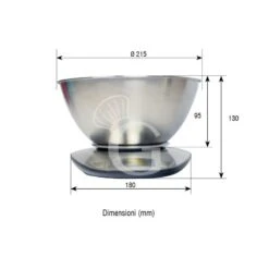 Bilancia Da Cucina Schermo LCD Portata 5 Kg Piatto L 180 Mm X Diametro 215 Mm X H 130 Mm -Vendite GATRODOMUS bilancia da cucina portata 5 kg con piatto di diametro 115 mm 4