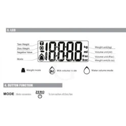 Bilancia Da Cucina Schermo LCD Portata 5 Kg Piatto L 180 Mm X Diametro 215 Mm X H 130 Mm -Vendite GATRODOMUS bilancia da cucina portata 5 kg con piatto di diametro 115 mm 5