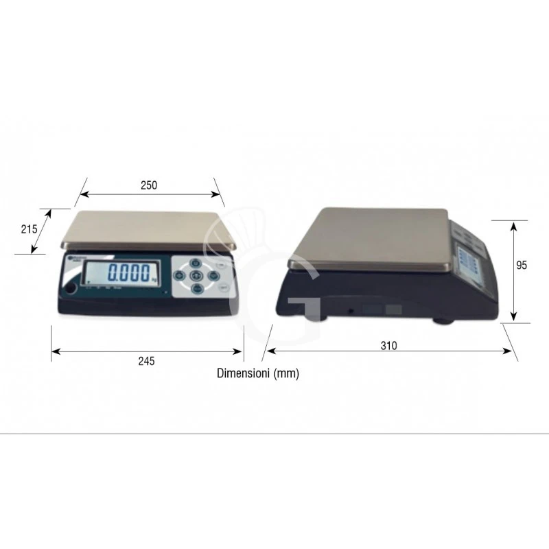 Bilancia In ABS Controllo Del Peso Portata 6 Kg Precisione 2 G L 245 Mm X P 310 Mm X H 95 Mm 7 Bilancia In ABS Controllo Del Peso Portata 6 Kg Precisione 2 G L 245 Mm X P 310 Mm X H 95 Mm - immagine 5