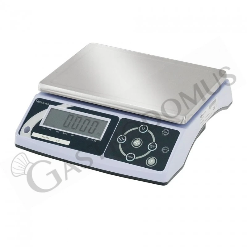 Bilancia Controllo Peso Display LCD Portata 30 Kg Precisione 1 G L 325 Mm X P 345 Mm X H 115 Mm 4 Bilancia Controllo Peso Display LCD Portata 30 Kg Precisione 1 G L 325 Mm X P 345 Mm X H 115 Mm - immagine 2