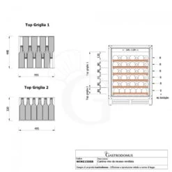 Cantina Vino Ventilata 150 LT 6 Ripiani Capacità 46 Bottiglie +5°C/+22°C -Vendite GATRODOMUS cantina vino ventilata 150 lt 6 ripiani capacita 46 bottiglie 5c22c 7