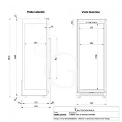 Cantina Vino Ventilata 288 LT 13 Ripiani Capacità 81 Bottiglie +5°C/+12°C -Vendite GATRODOMUS cantina vino ventilata 288 lt 13 ripiani capacita 81 bottiglie 5c12c 9
