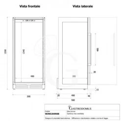 Cantina Vino Ventilata 288 LT 9 Ripiani 67 Bottiglie +5°C/+22°C 21 Cantina Vino Ventilata 288 LT 9 Ripiani 67 Bottiglie +5°C/+22°C -Vendite GATRODOMUS cantina vino ventilata 288 lt 9 ripiani 67 bottiglie 5c22c 8