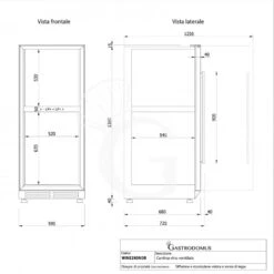 Cantina Vino Ventilata Doppia Temperatura 280 LT 7 Ripiani 83 Bottiglie +5°C/+22°C -Vendite GATRODOMUS cantina vino ventilata doppia temperatura 280 lt 7 ripiani 83 bottiglie 5c22c 8