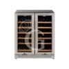 Cantina Vino Ventilata Doppia Temperatura Porta Inox 120 LT 12 Ripiani 36 Bottiglie +5°C/+22°C -Vendite GATRODOMUS cantina vino ventilata doppia temperatura porta inox 120 lt 12 ripiani 36 bottiglie 5c22c