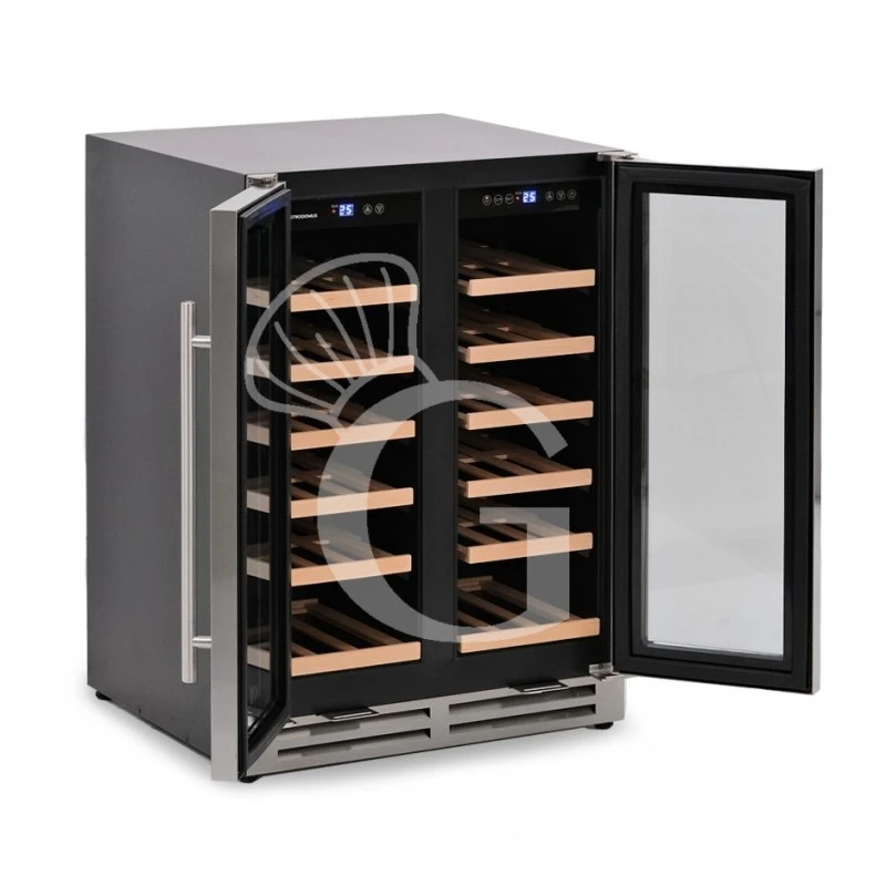 Cantina Vino Ventilata Doppia Temperatura Porta Inox 120 LT 12 Ripiani 36 Bottiglie +5°C/+22°C 5 Cantina Vino Ventilata Doppia Temperatura Porta Inox 120 LT 12 Ripiani 36 Bottiglie +5°C/+22°C - immagine 3