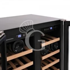 Cantina Vino Ventilata Doppia Temperatura Porta Inox 120 LT 12 Ripiani 36 Bottiglie +5°C/+22°C 12 Cantina Vino Ventilata Doppia Temperatura Porta Inox 120 LT 12 Ripiani 36 Bottiglie +5°C/+22°C -Vendite GATRODOMUS cantina vino ventilata doppia temperatura porta inox 120 lt 12 ripiani 36 bottiglie 5c22c 3