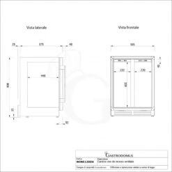 Cantina Vino Ventilata Doppia Temperatura Porta Inox 120 LT 12 Ripiani 36 Bottiglie +5°C/+22°C 15 Cantina Vino Ventilata Doppia Temperatura Porta Inox 120 LT 12 Ripiani 36 Bottiglie +5°C/+22°C -Vendite GATRODOMUS cantina vino ventilata doppia temperatura porta inox 120 lt 12 ripiani 36 bottiglie 5c22c 6