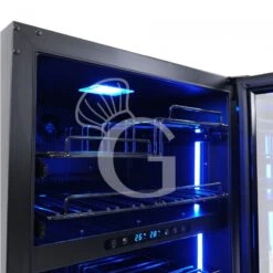 Cantina Vino Ventilata Doppia Temperatura Porta Inox 150 LT 4 Ripiani 34 Bottiglie +5°C/+12°C - +12°C/+22°C -Vendite GATRODOMUS cantina vino ventilata doppia temperatura porta inox 150 lt 4 ripiani 34 bottiglie 5c12c 12c22c 3